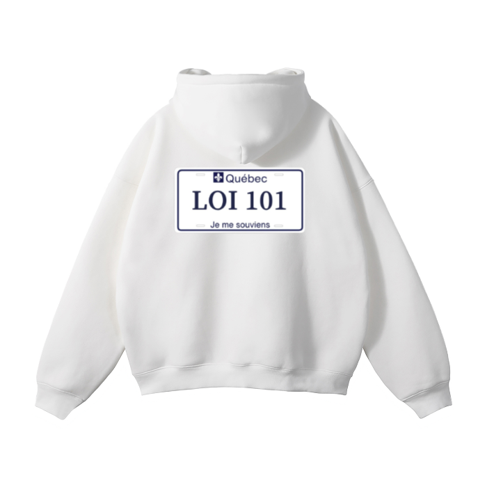 Hoodie - Plaque blanc