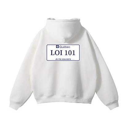 Hoodie - Plaque blanc