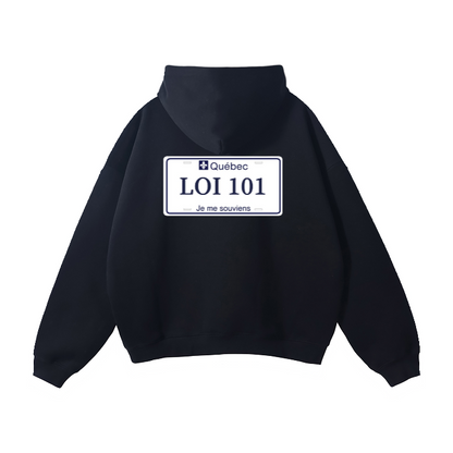 Hoodie - Plaque noir