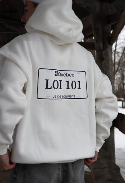 Hoodie - Plaque blanc
