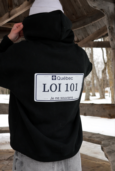 Hoodie - Plaque noir